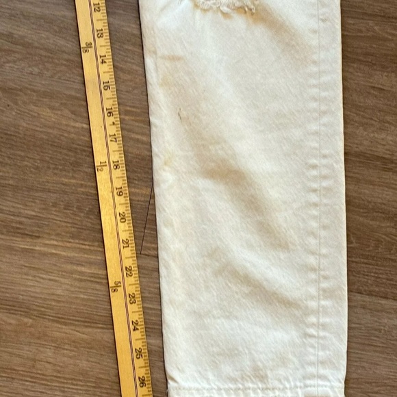 Levis 501 CT Button Fly Jeans Mens 30x27 White Denim 100% Cotton MEASURED SIZE - Picture 12 of 12